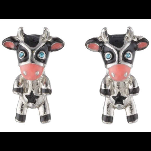 Betsey Johnson Jewelry - Betsey Johnson Cow Earrings